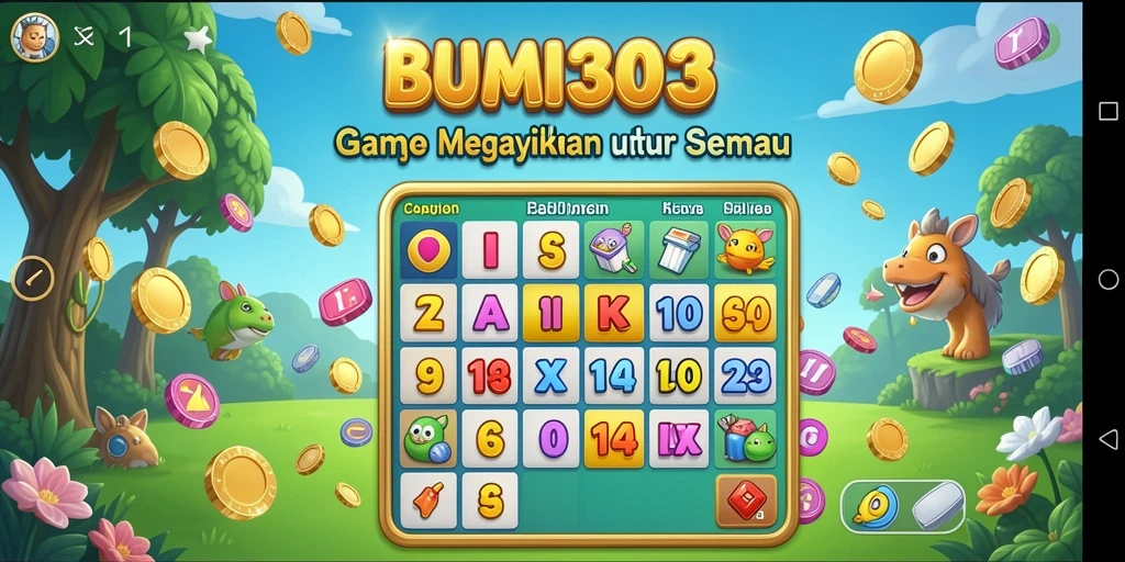 Tampilan gameplay Bingo yang seru dan menarik di BUMI303.