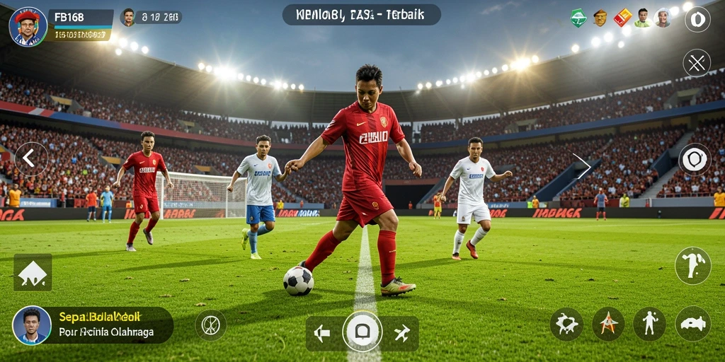 Tampilan gameplay FB168 yang seru dan mendebarkan di lapangan.