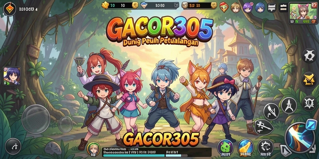Tampilan gameplay GACOR305 dengan karakter Anime yang menawan.