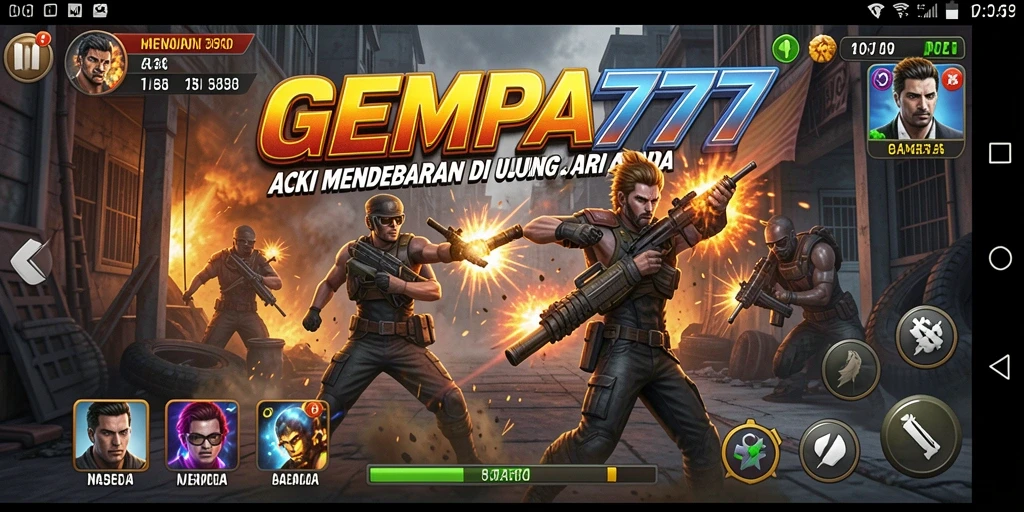 Tampilan gameplay mendebarkan dari GEMPA777 yang penuh aksi.