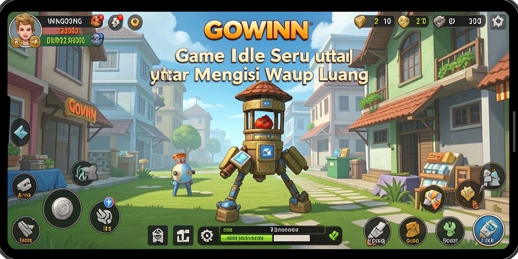 Tampilan gameplay GOWIN yang menarik dengan elemen Idle.