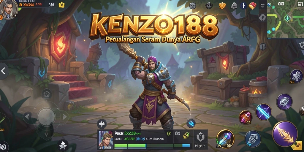 Screenshot gameplay KENZO188 menampilkan aksi seru dalam pertarungan ARPG.