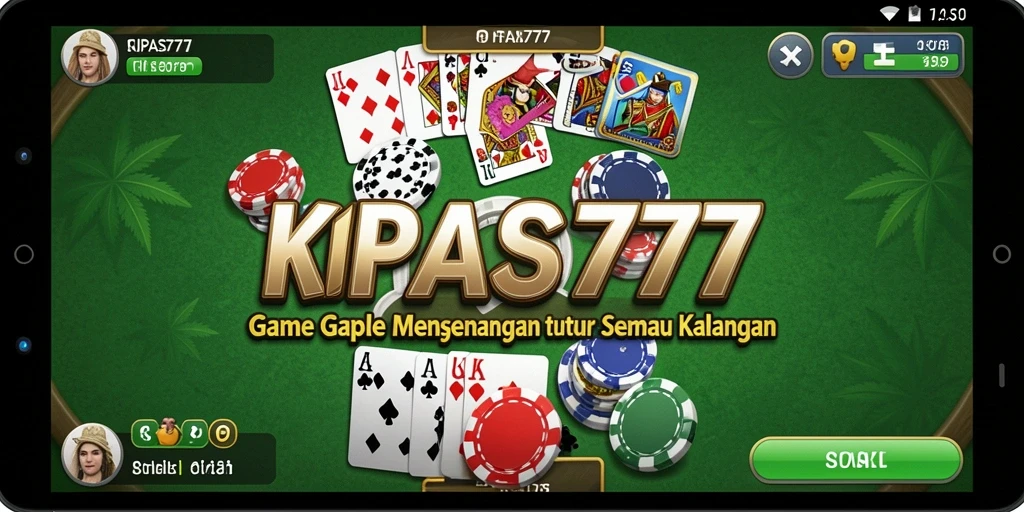 Tampilan gameplay KIPAS777 yang seru dan menarik dalam permainan Gaple.