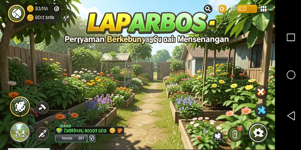 Tampilan screenshot LAPARBOS menampilkan aktivitas berkebun yang seru.