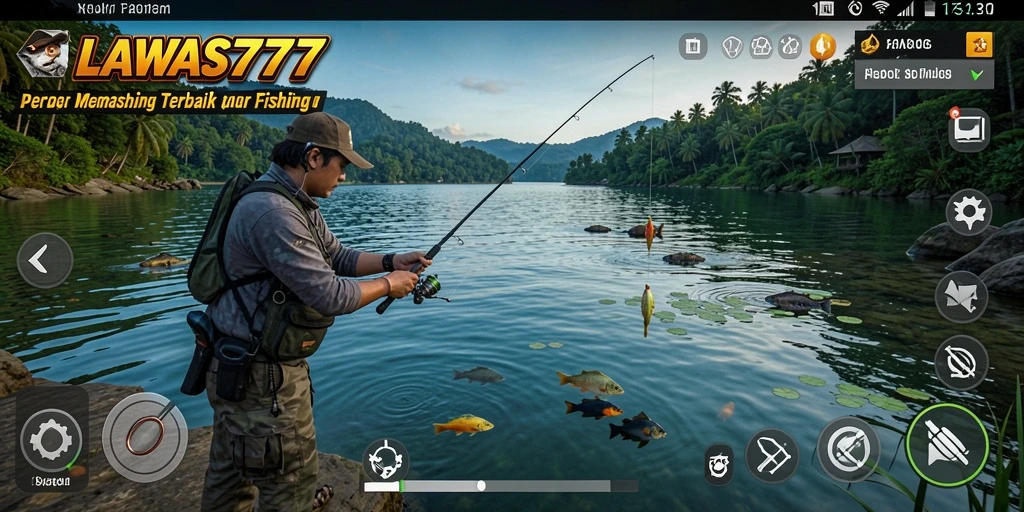 Screenshot menampilkan aksi pemancingan seru dalam LAWAS777.