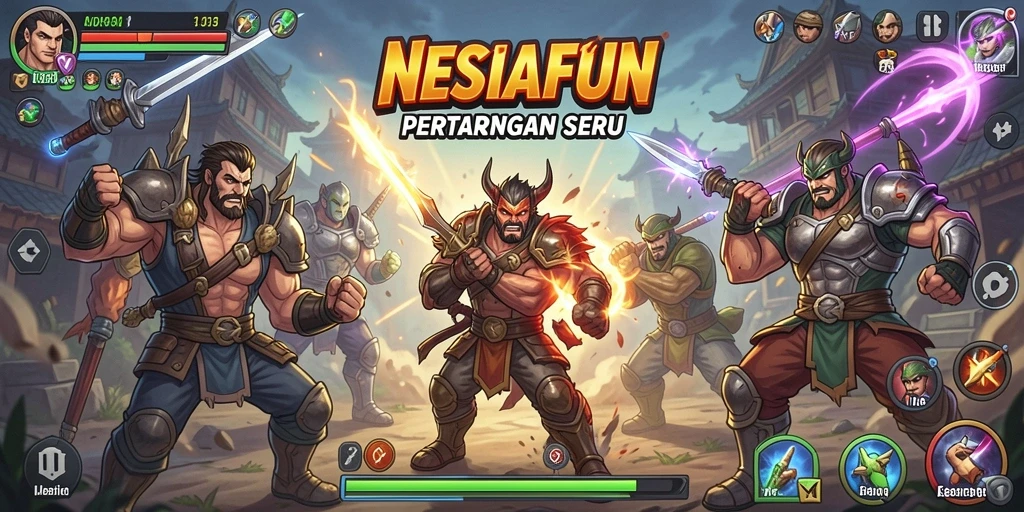 Tampilan menarik dari permainan Fighting di NESIAFUN.