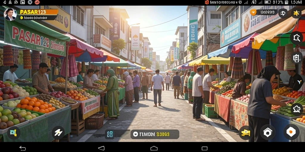 Screenshot utama PASAR123 menunjukkan pengalaman berbelanja yang menarik.