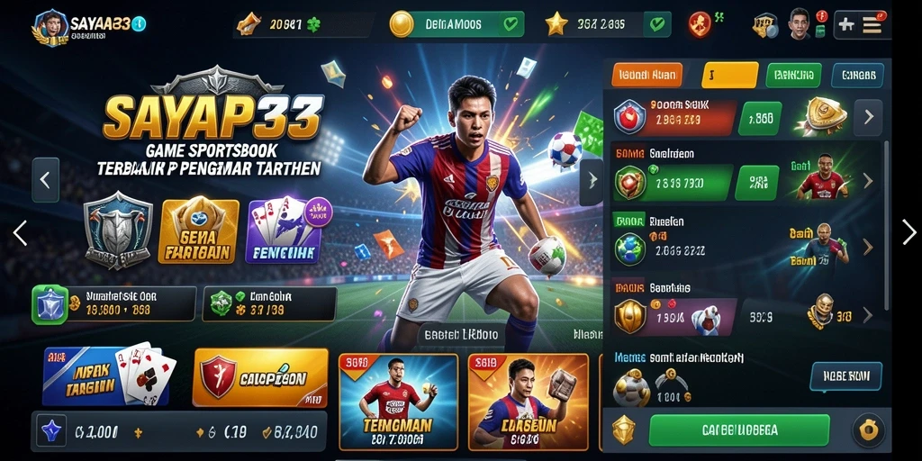 Tampilan gameplay menarik dari aplikasi Sportsbook SAYAP33.