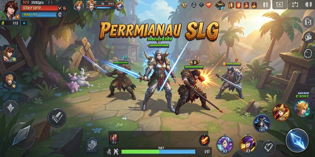 Tangkapan layar gameplay V87 yang menunjukkan pertempuran strategi SLG.